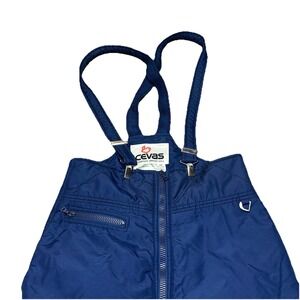 Vintage CEVAS Suspender Zip Up Winter Snow Ski Overalls Pants Blue Women's‎ 14